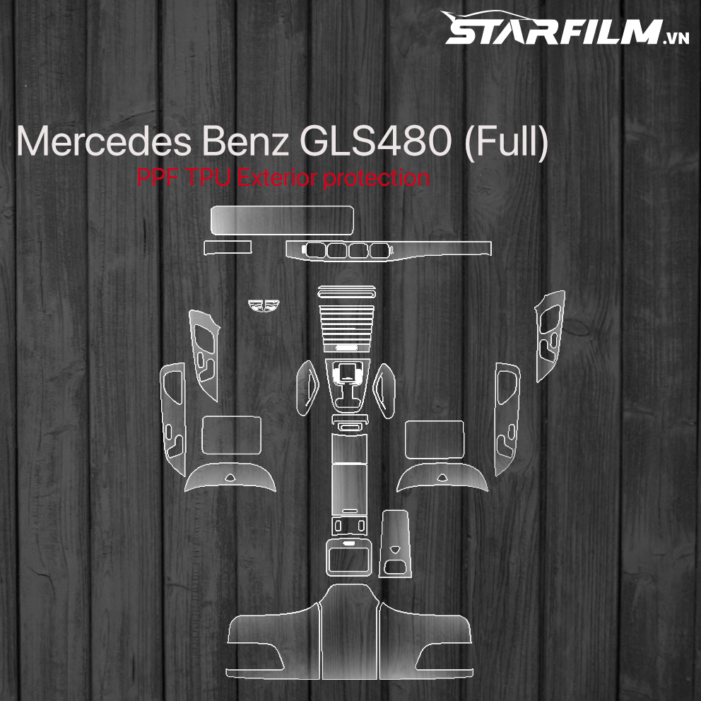 Mercedes Benz GLS 480 2022 PPF TPU chống xước tự hồi phục STARFILM
